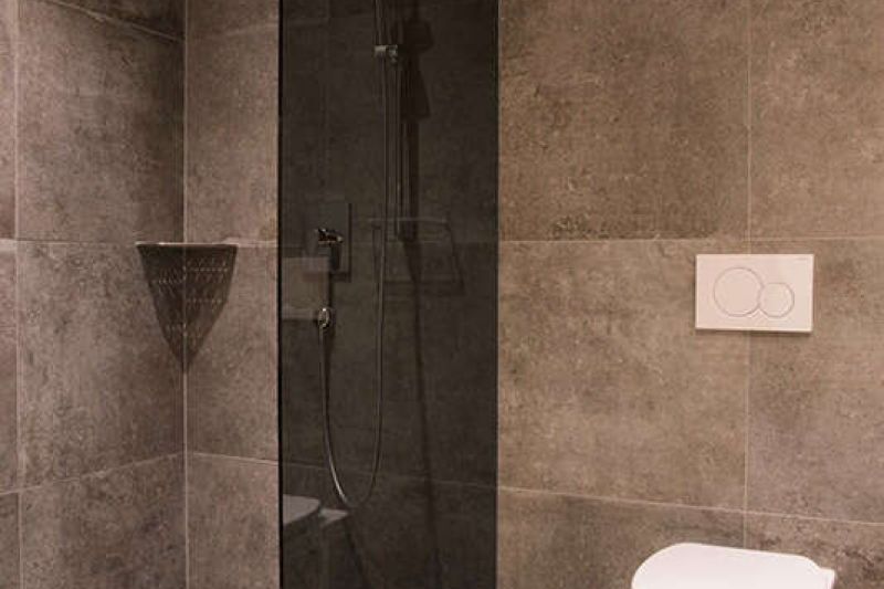 Bathroom with shower and toilet