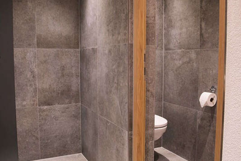 Bathroom with separate toilet and shower