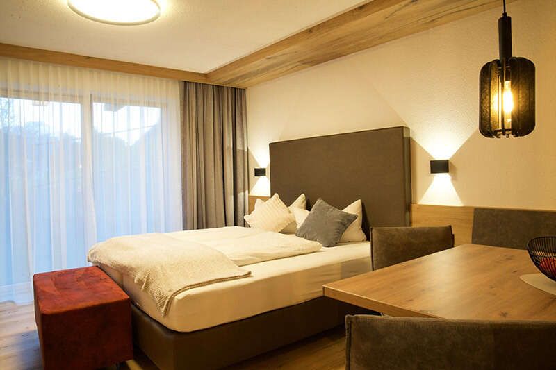 Bedroom with a double bed in Apartment C1