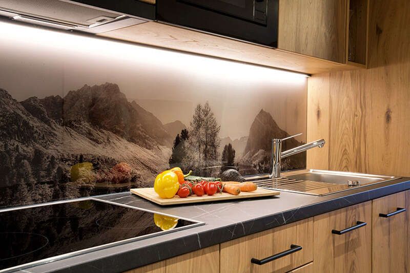 Close-up of the kitchenette